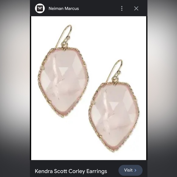 Retired Kendra Scott Corley Earrings | Pink Rose Quartz - Picture 1 of 4